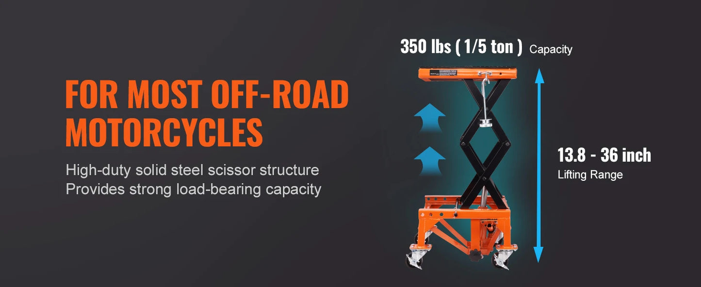 SucceBuy Hydraulic Motorcycle Lift Table For Dirt Bikes