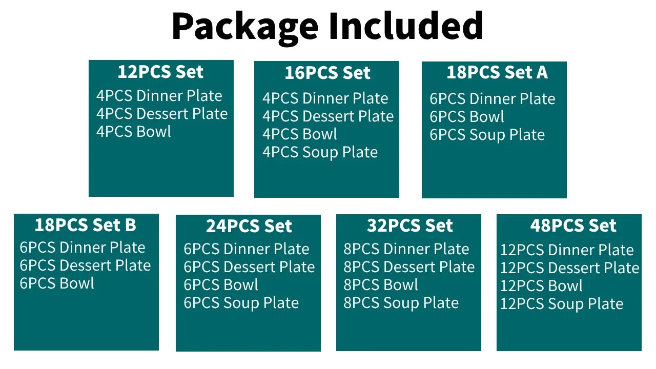 MALACASA Ceramic Dinnerware Set Bohemian Style Tableware for Six