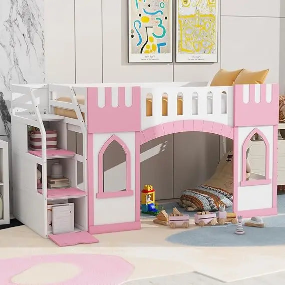 Loft Bed With Built In Storage Wardrobe And Windows