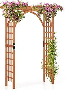 Wood Garden Arbor Trellis For Climbing Plants And Wedding Ceremony
