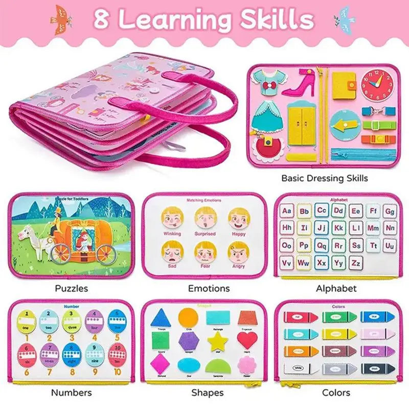 Montessori Felt Learning Board For Kids Fine Motor Skills Toy