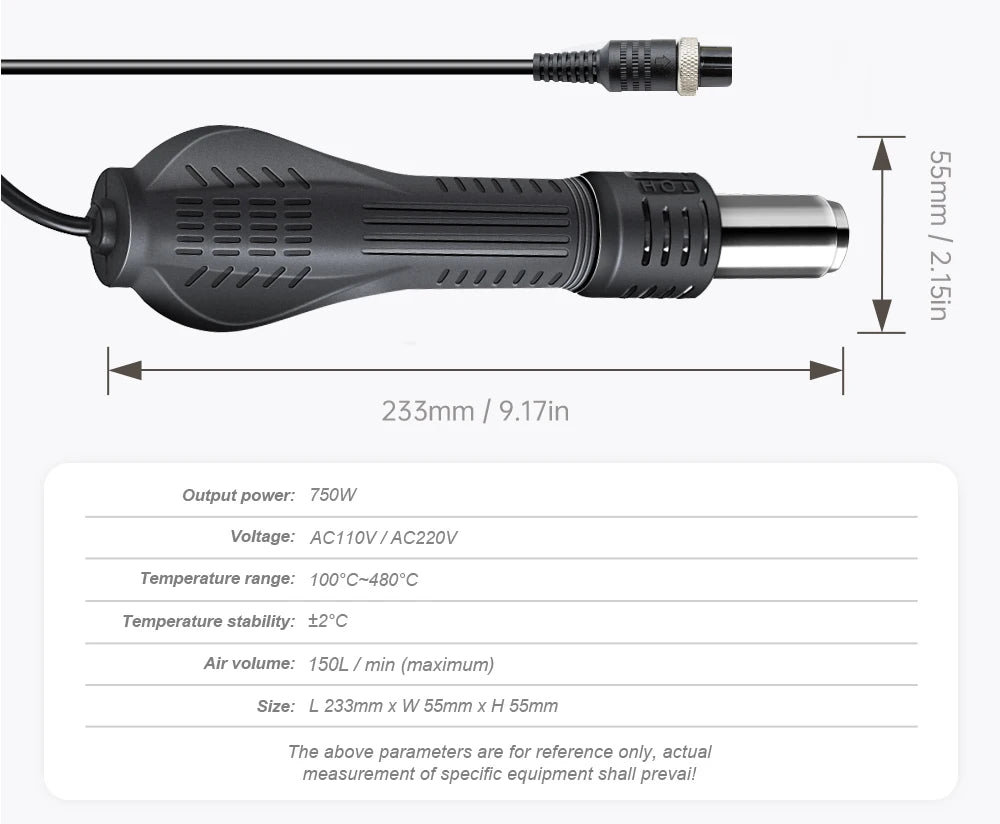 JCD 8898 750W Soldering Station 2 In 1 LCD Display Solder Tools