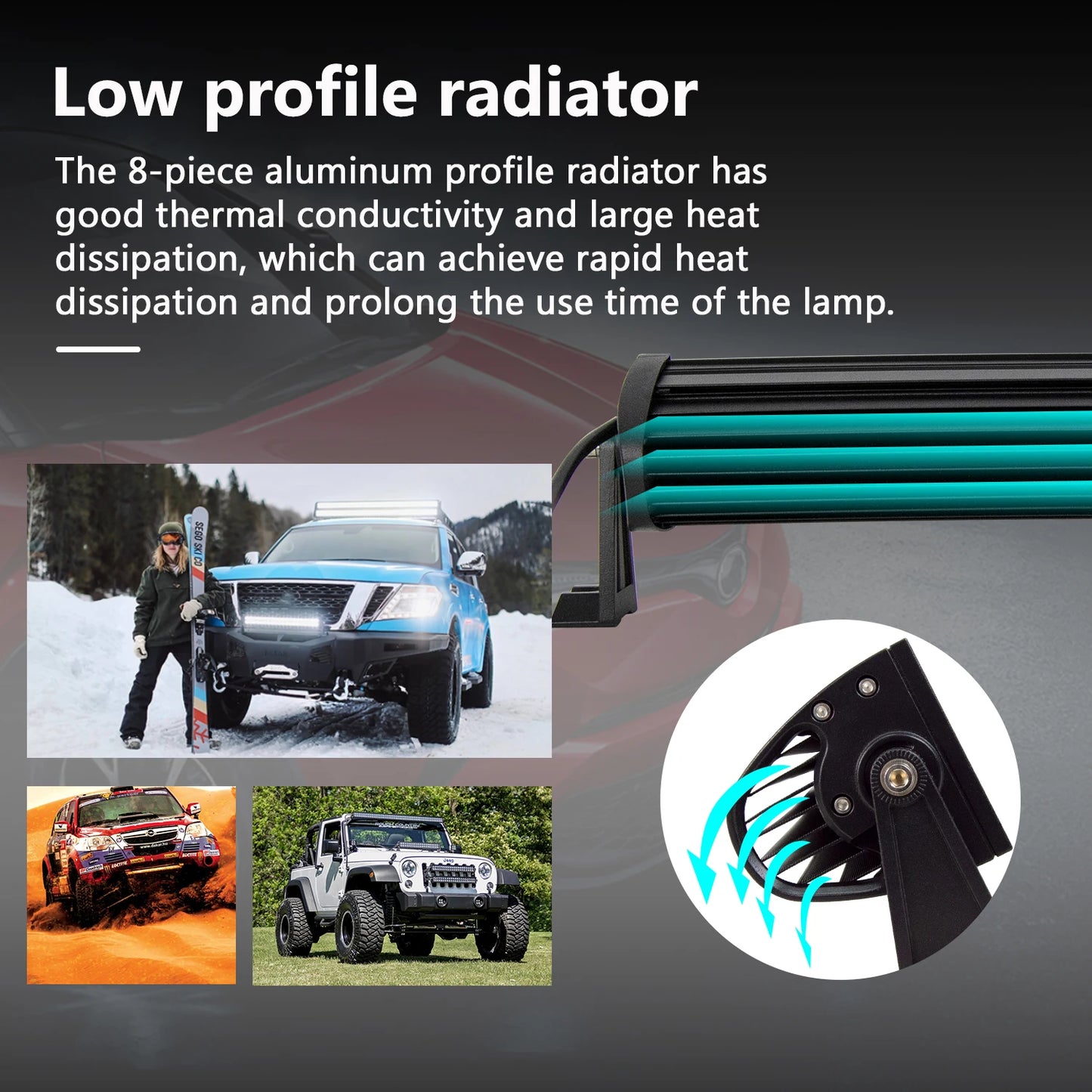 Auxtings Curved LED Light Bar Offroad 12V 24V Combo Beam