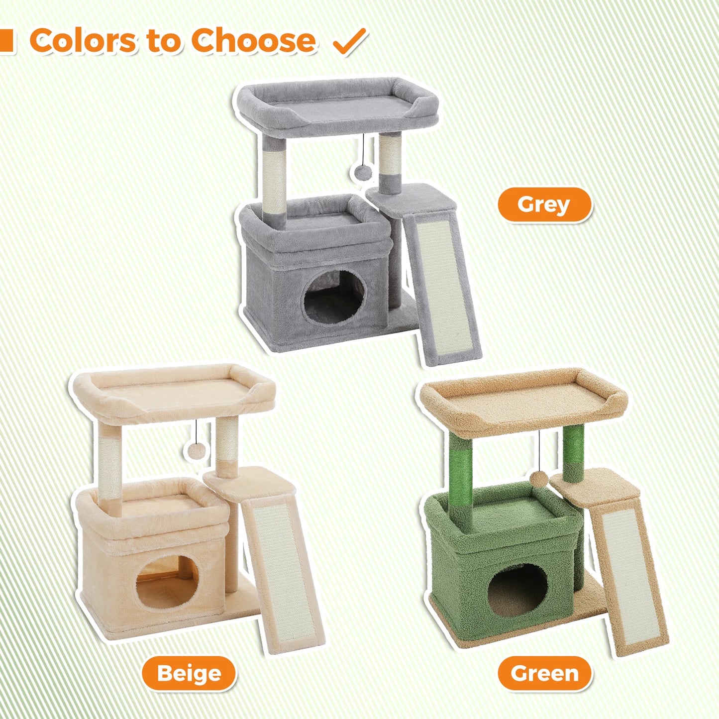 PAWZ Road Indoor Cat Tree With Sisal Scratching Post