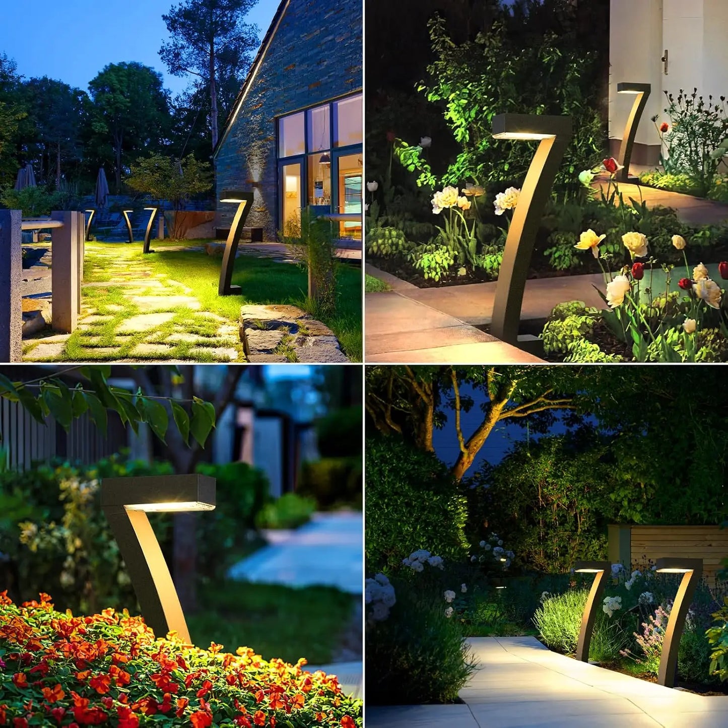 KPSTEK 6Pack Solar Pathway Lights Outdoor LED Auto On Off