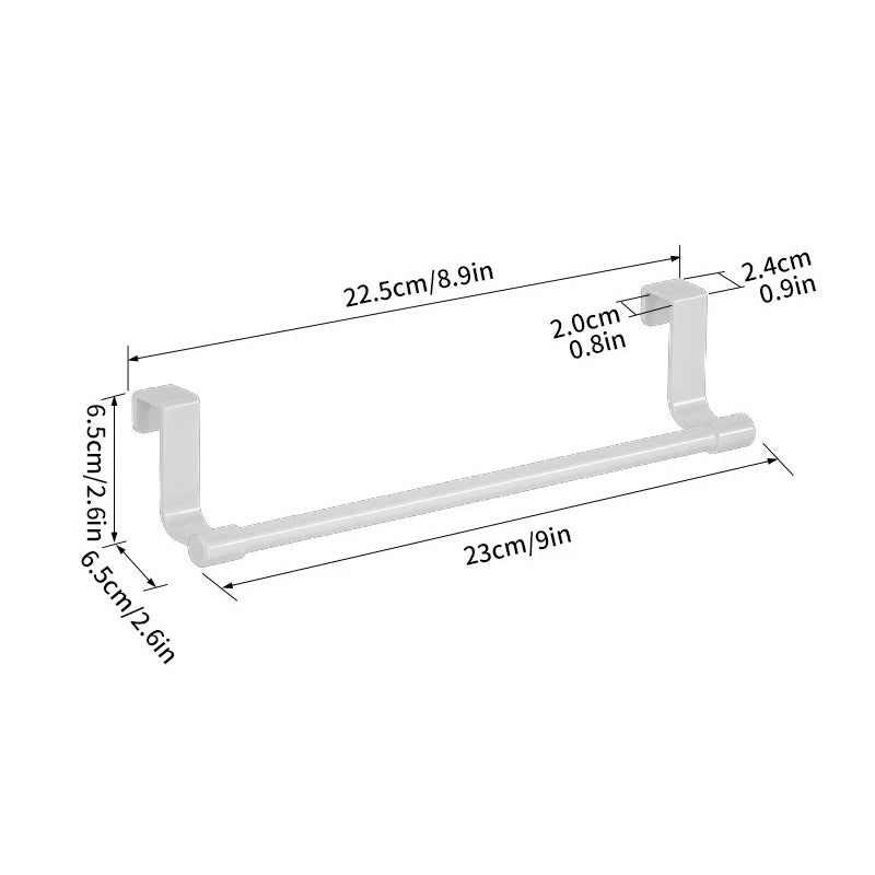 No Drill Hanging Towel Rack For Kitchen Cabinet Door Organizer