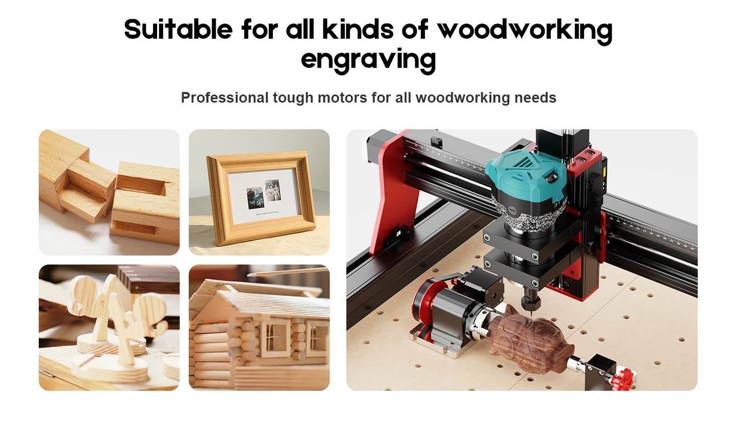TWOTREES TTC450 Pro CNC Machine 4Axis Metal Cutting Machine For CNC Router Machine And Laser Engraving Cutting Wood GRBL Control