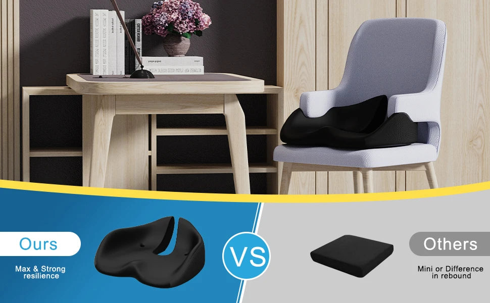 Travel Seat Cushion Memory Foam U Shaped Pillow for Office