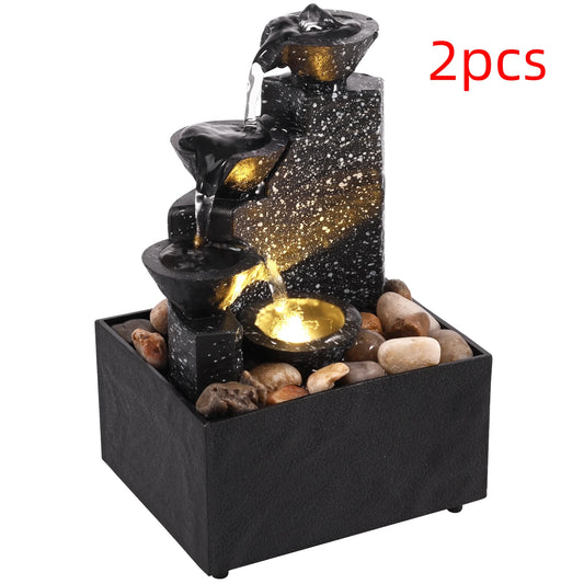 Hign-concerned Art Waterfall Tabletop Fountain Desktop For Living Room