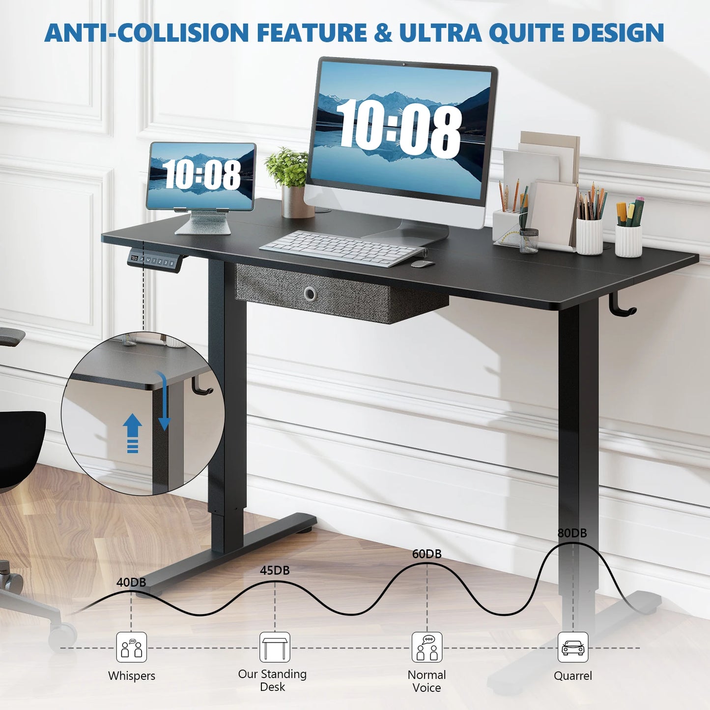 JHK Electric Standing Desk Height Adjustable Ergonomic Office Desk