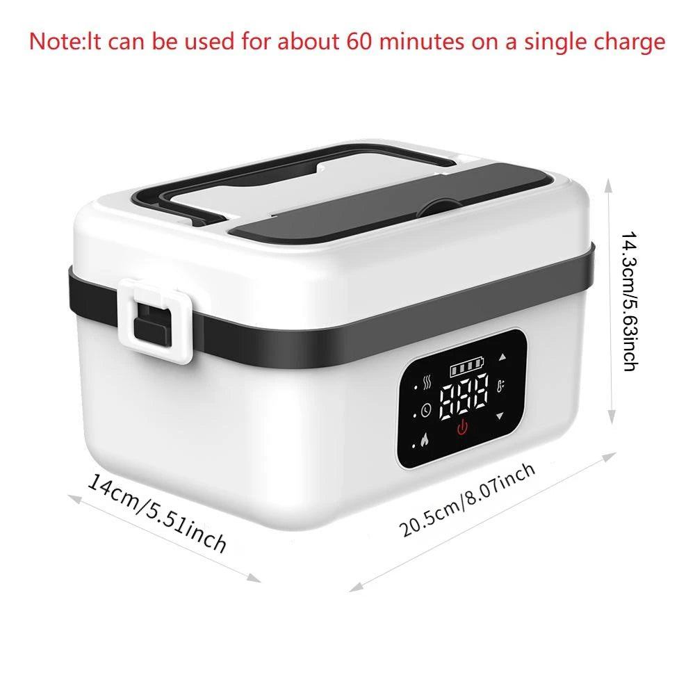 Rechargeable Timer Lunch Box With Automatic Heating And Insulated Bag