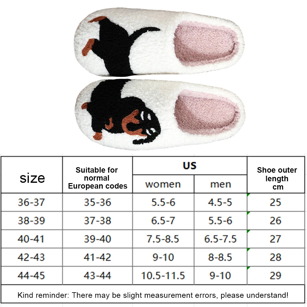 Shunmaii Plush Dachshund Slippers Women Indoor Cozy Warm
