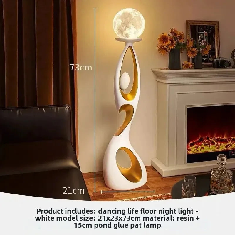 ENERLORD LED Floor Lamp Resin Night Glow For Living Room