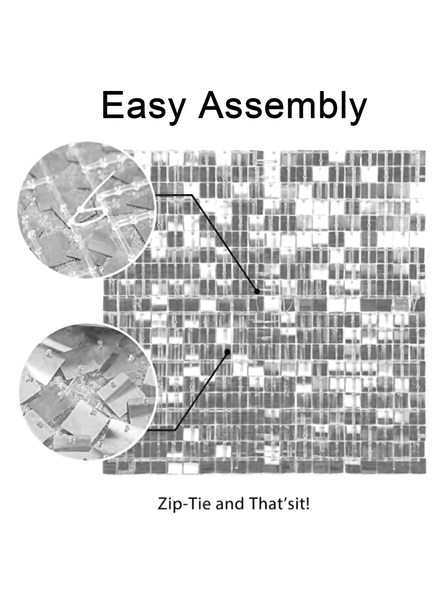 Shimmer Sequin Wall Backdrop for Weddings and Parties