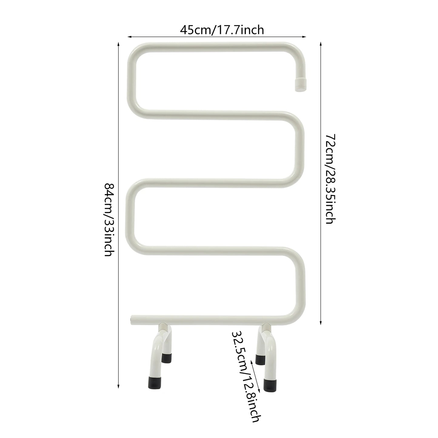 Bymaocar Electric Towel Warmer Rack S Shape Built In Switch