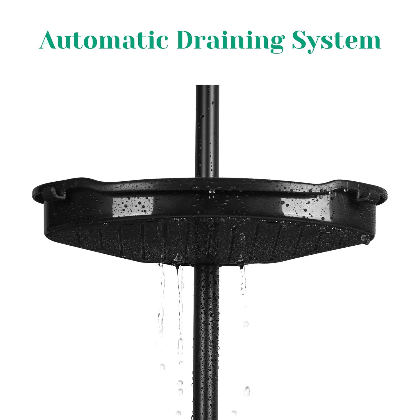 HiMISSH Corner Shower Caddy With Tension Pole 4 Tier Organizer