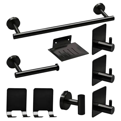Bathroom Hardware Set 7Pcs Stainless Steel Towel Rack Kit