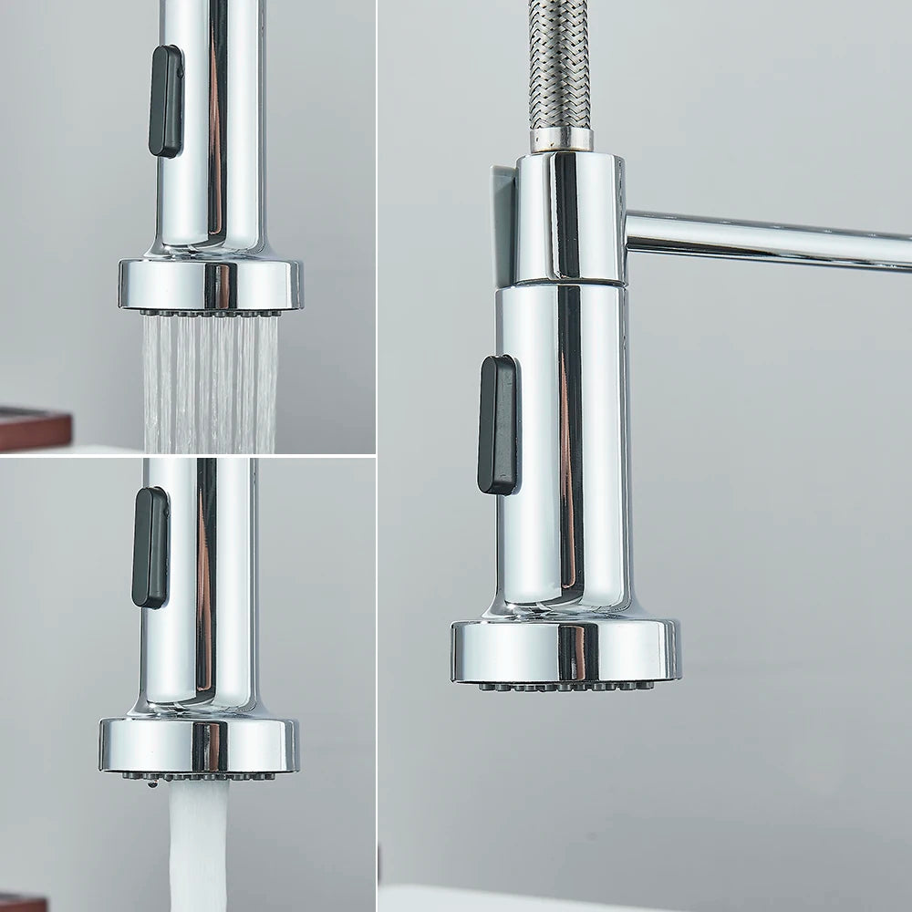 Suguword Removable Kitchen Faucet Deck Mount with Sprayer Dual Modes