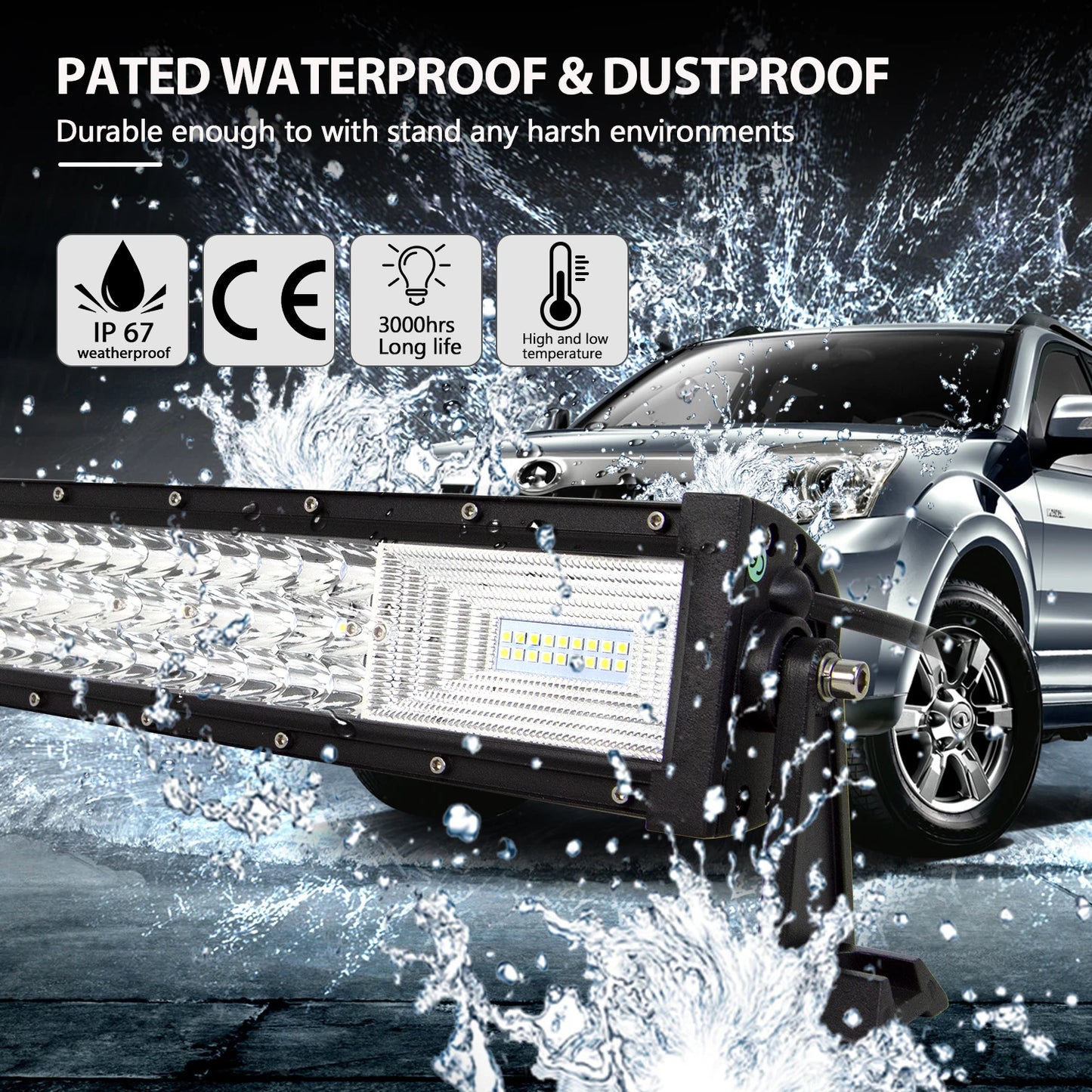 Auxtings Curved LED Light Bar Offroad 12V 24V Combo Beam