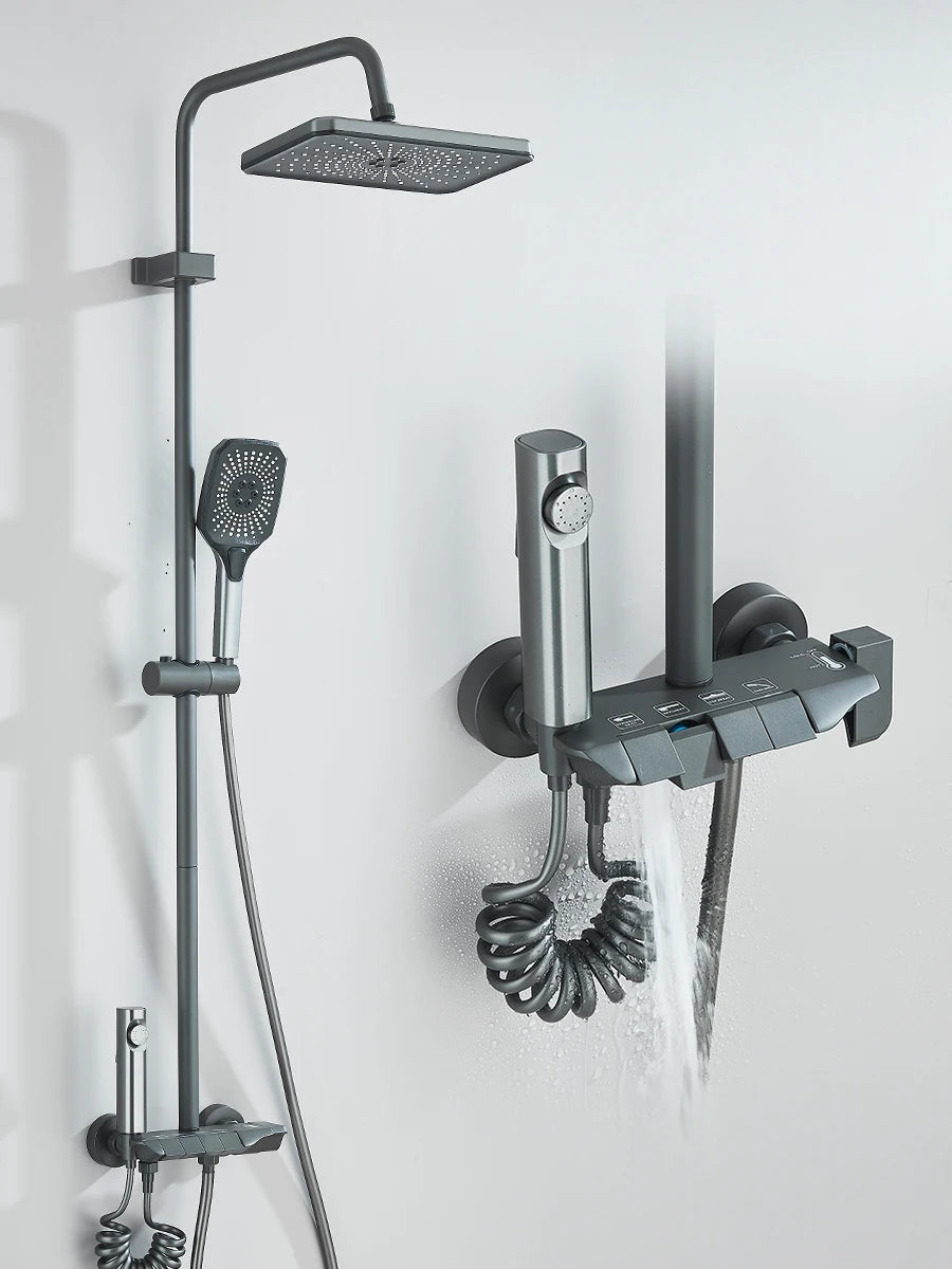 Quyanre 4 Way Shower System With Rain Shower Bidet Faucet