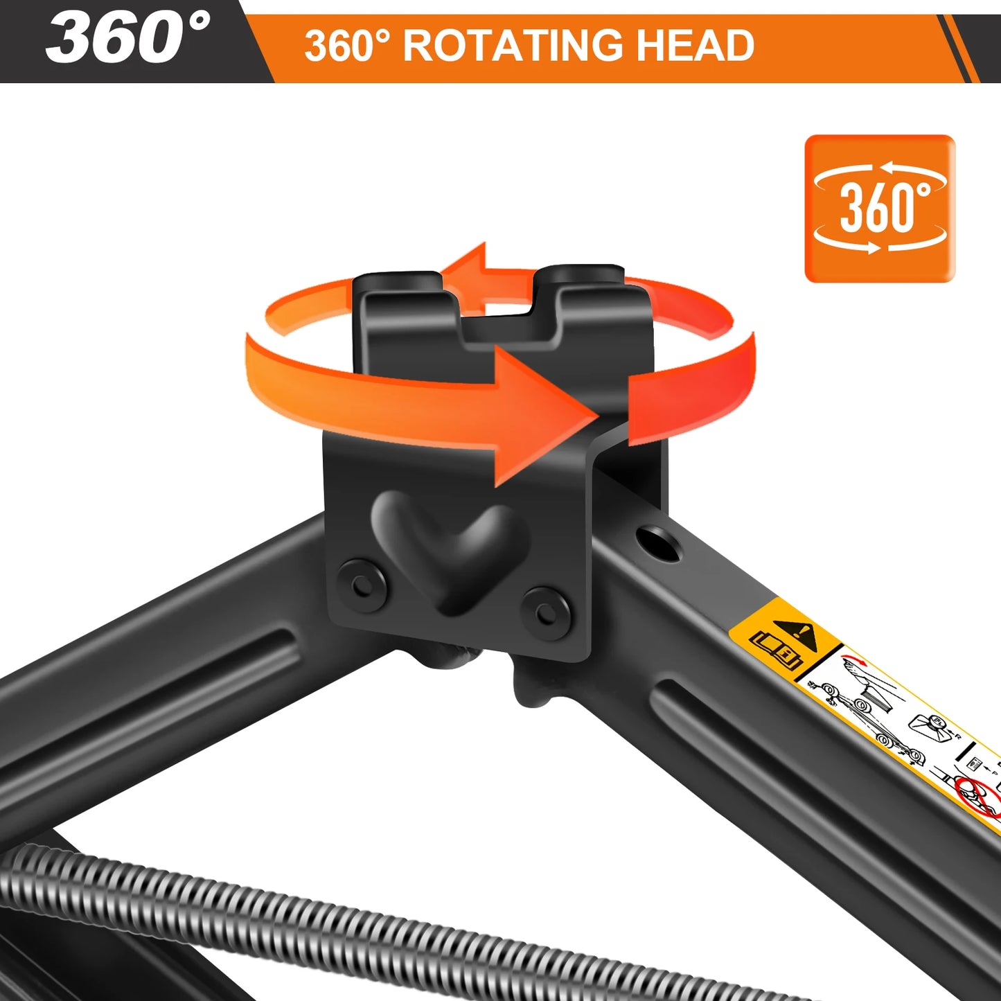 DayPlus 2 Ton Car Scissor Jack Emergency Crank Lift Stand