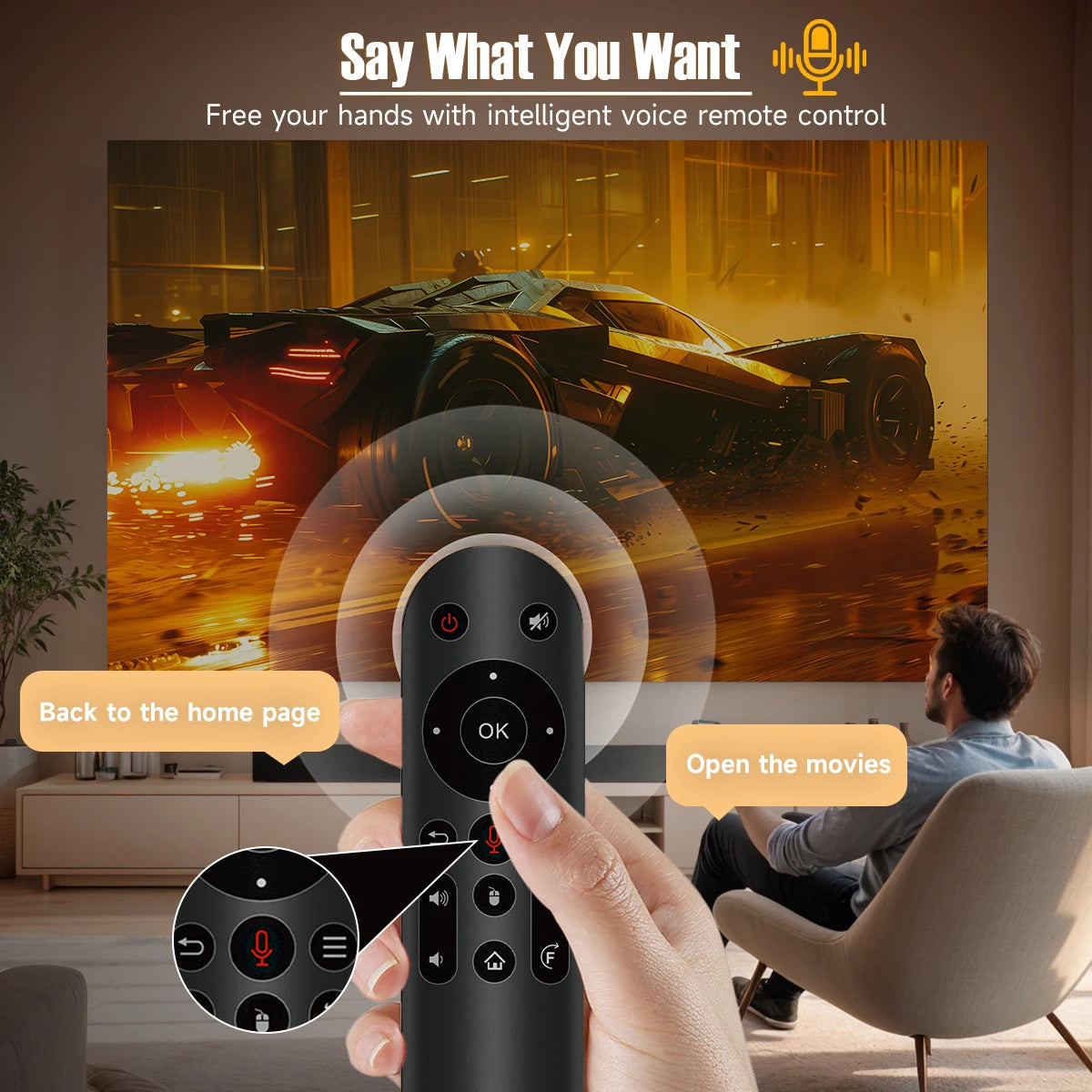 Magcubic Native 1080P Home Theater Projector With Auto Focus