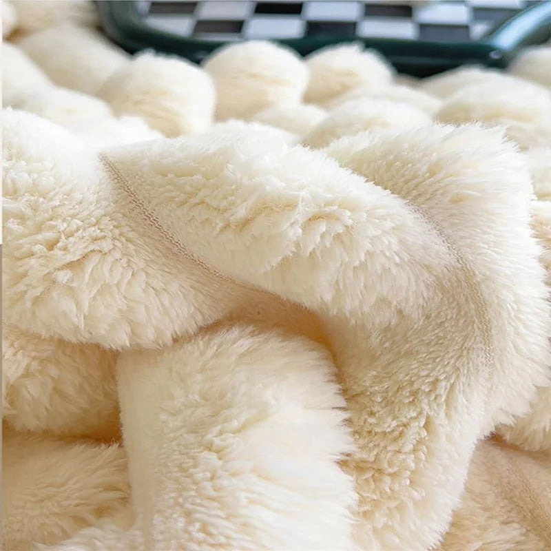 Soft Cashmere Wool Blanket for Sofa Bed with Anti Pilling