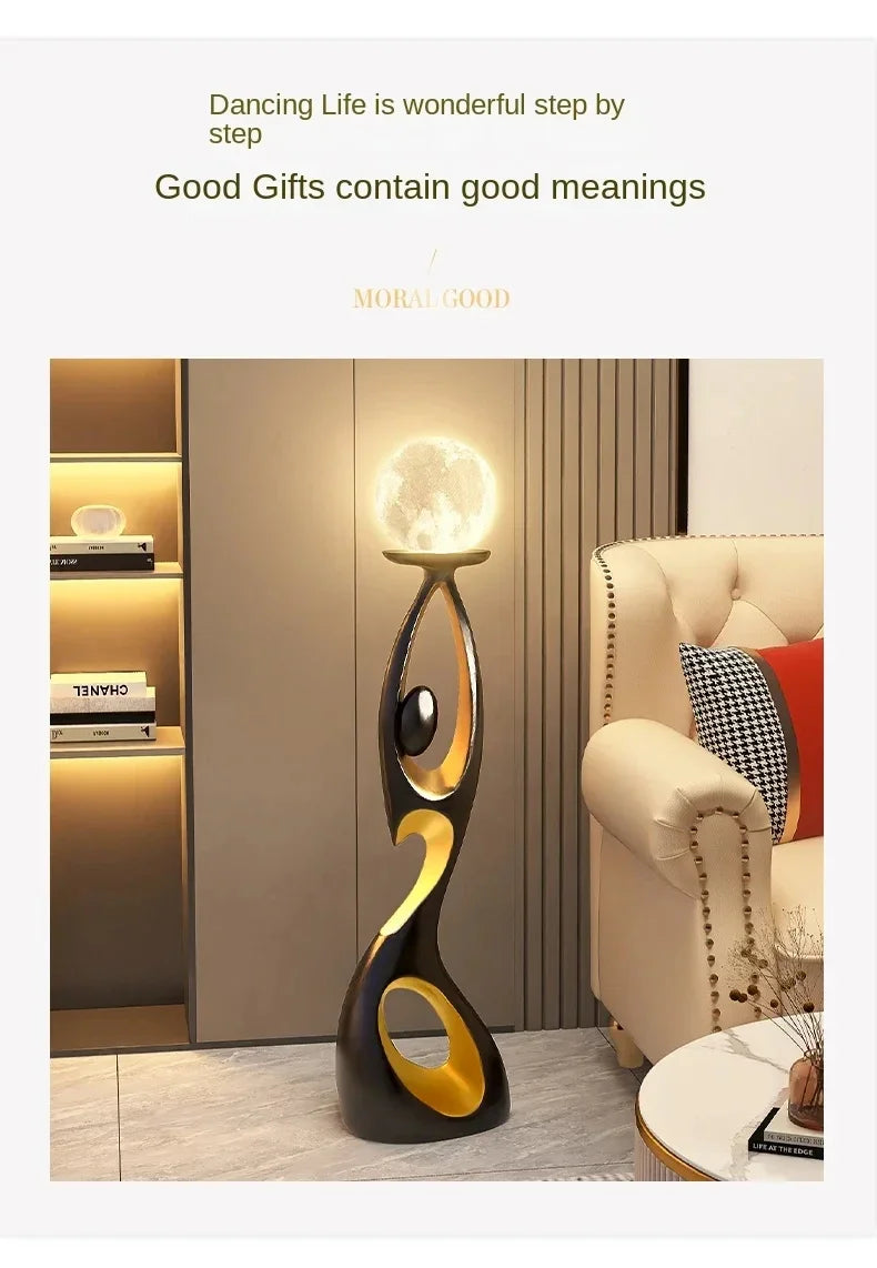 ENERLORD LED Floor Lamp Resin Night Glow For Living Room
