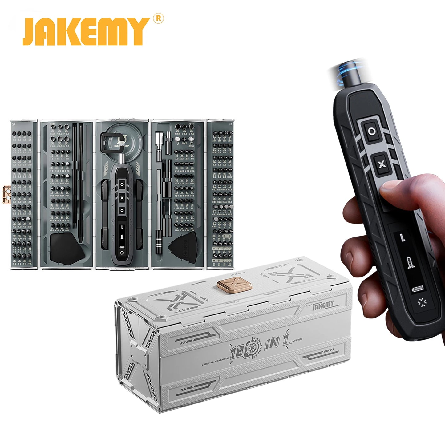 JAKEMY 180 In 1 Precision Screwdriver Set Magnetic Bits Repair