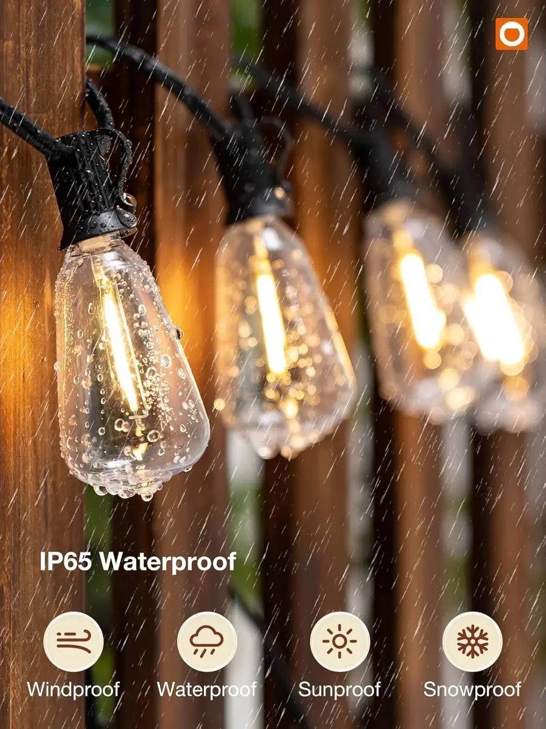 MIMIRGB LED Outdoor String Lights Waterproof Dimmable
