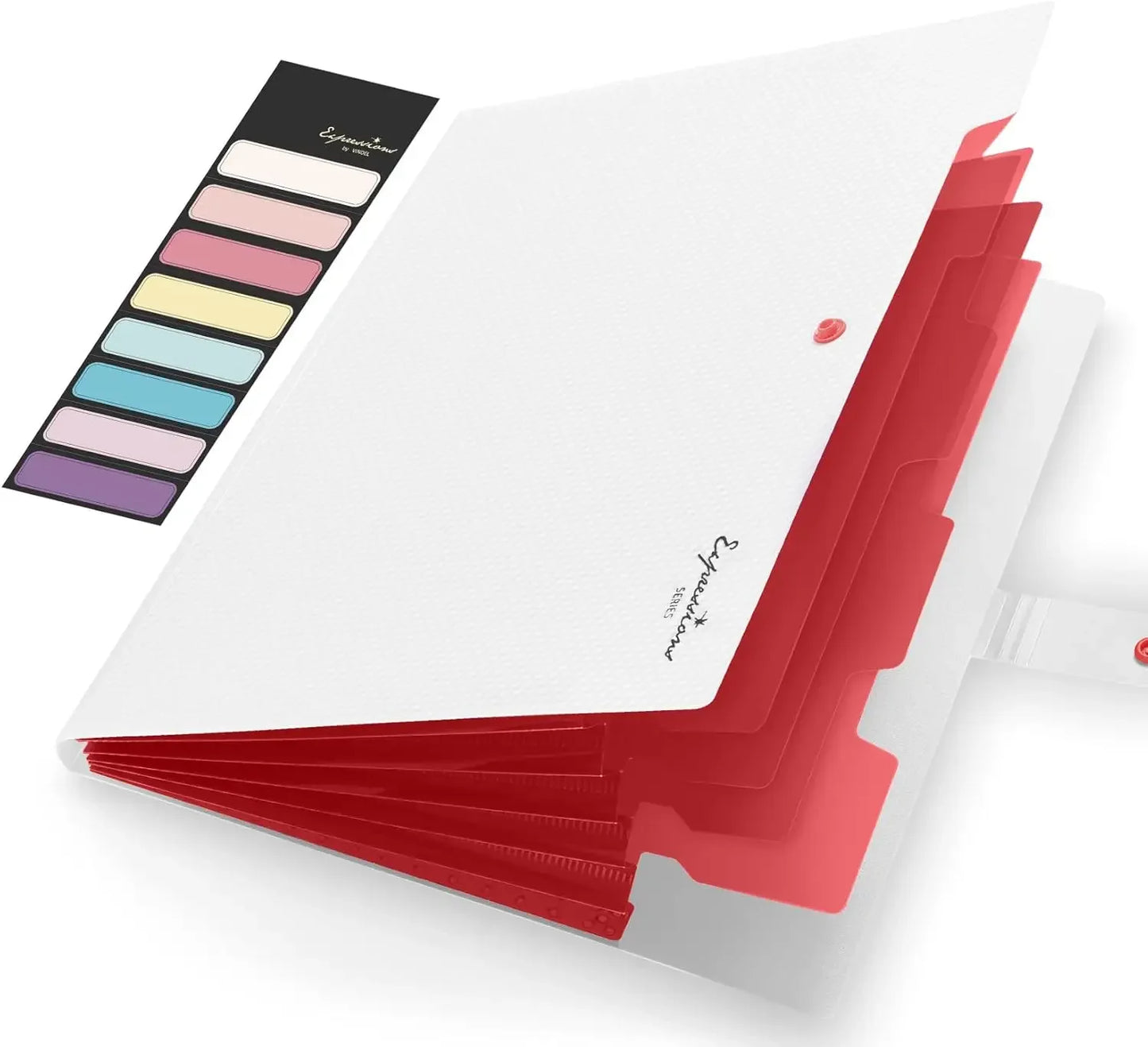 Expandable File Folder With 5 Pockets Polypropylene Organizer Office