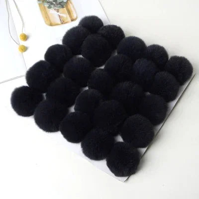 Fluffy Faux Fur Pom Poms For Keychains Hats Scarves DIY