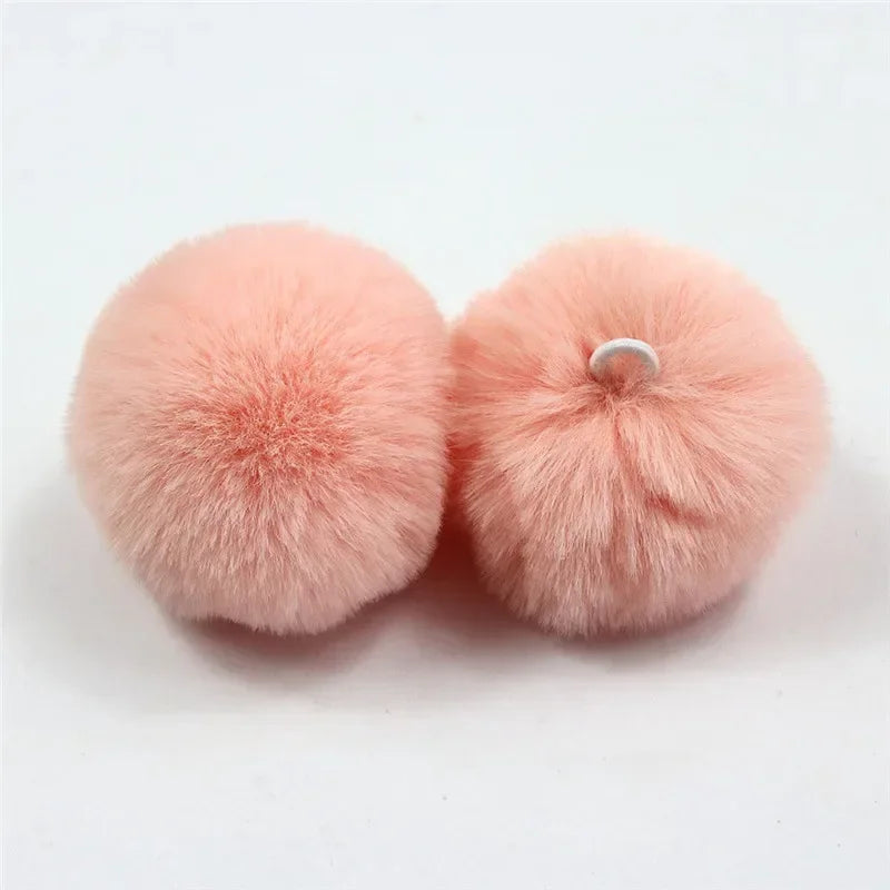 Fluffy Faux Fur Pom Poms For Keychains Hats Scarves DIY
