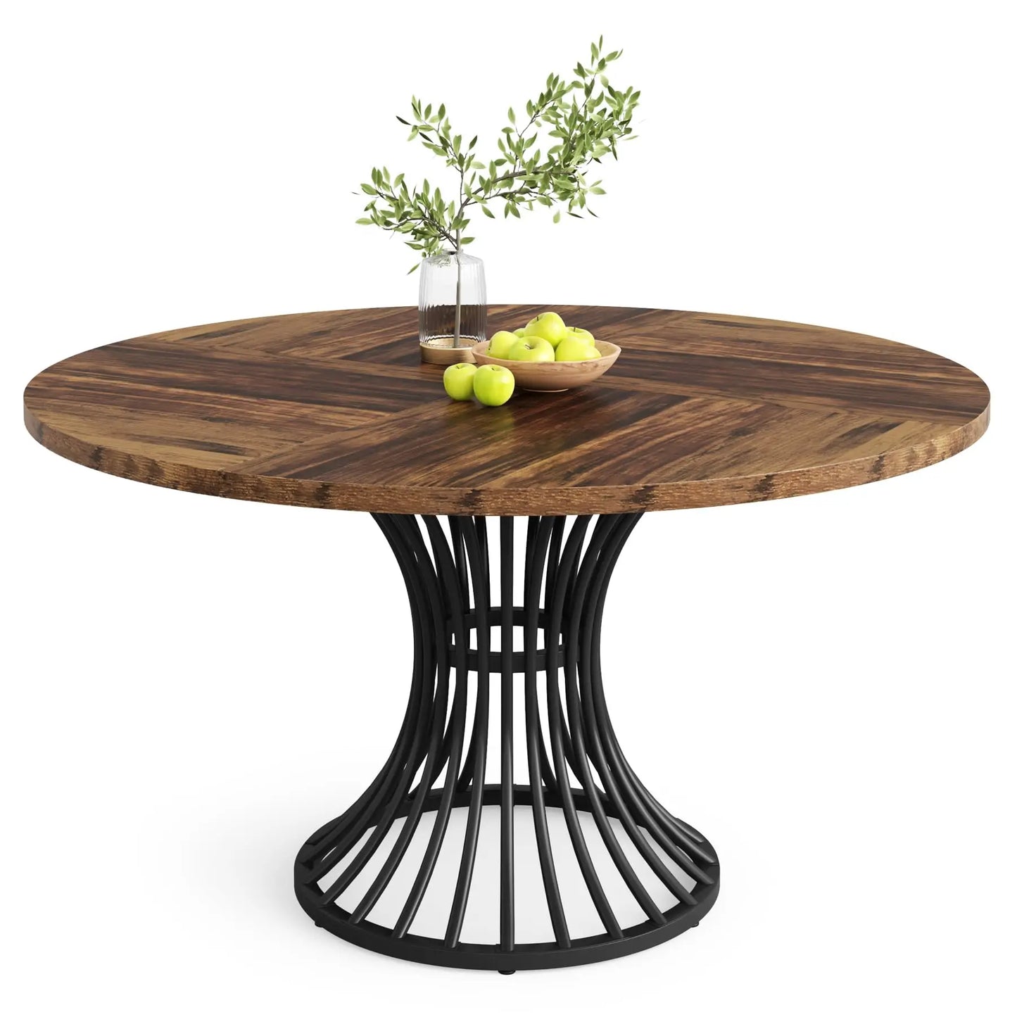 Tribesigns Round Dining Table For 4 To 6 People Farmhouse