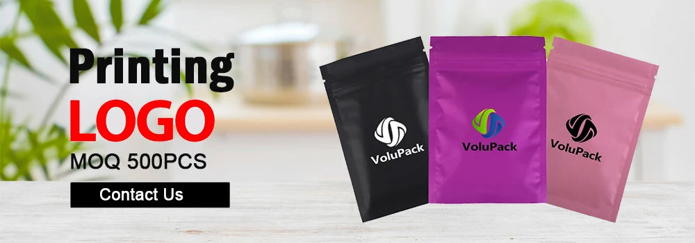 VoluPackCN Reclosable Zip Lock Bags With Clear Window