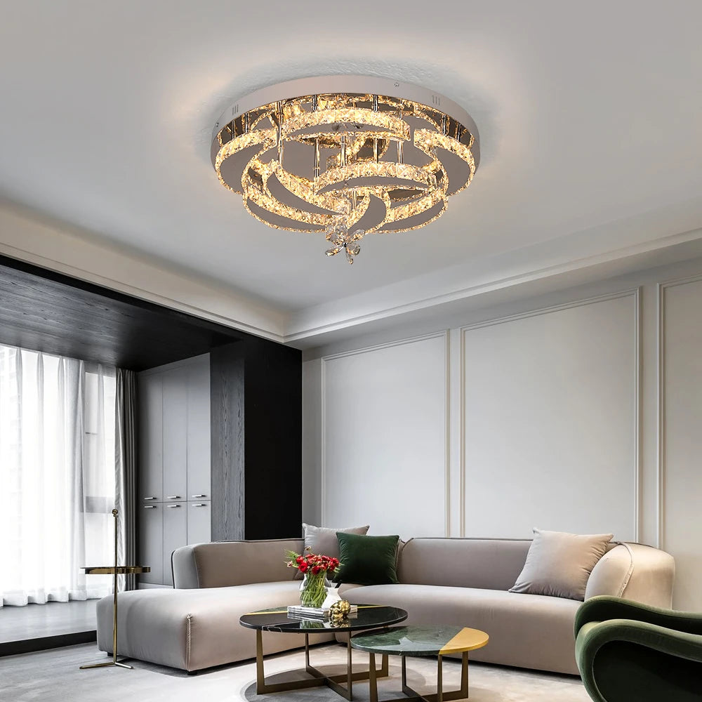 VETRULUS Luxury K9 Crystal Chandelier Modern Ceiling Pendant Light Dimmable