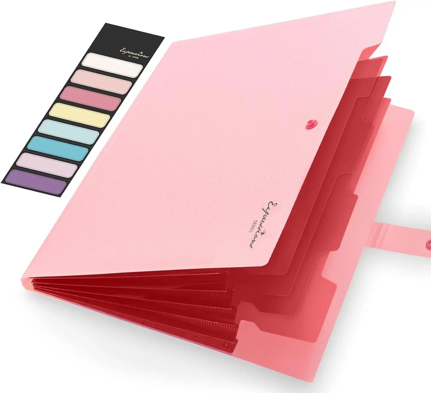Expandable File Folder With 5 Pockets Polypropylene Organizer Office