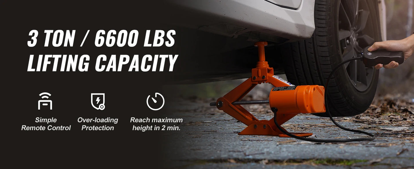 SucceBuy 12V Electric Car Jack Scissor Portable For SUV Truck