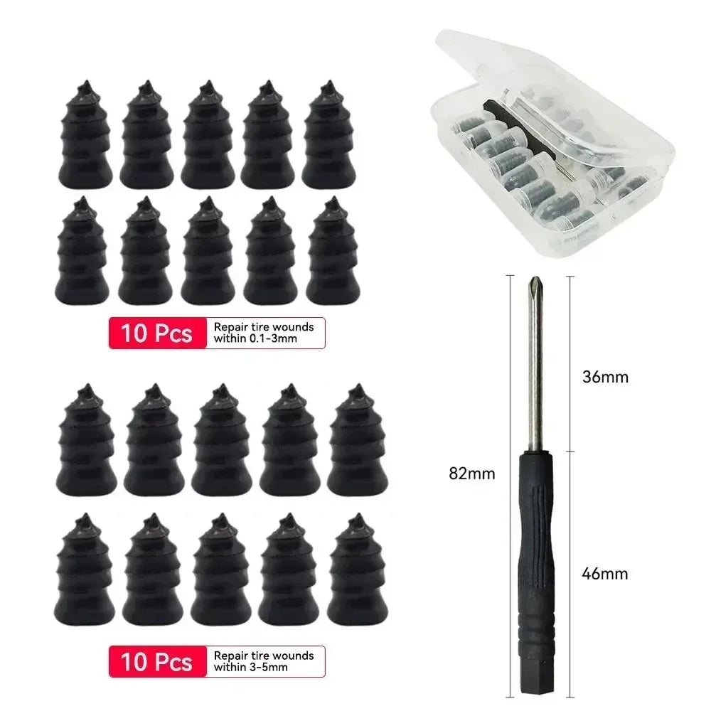 Noneglue Tire Repair Nail Kit 21Pcs Self Tapping Screws