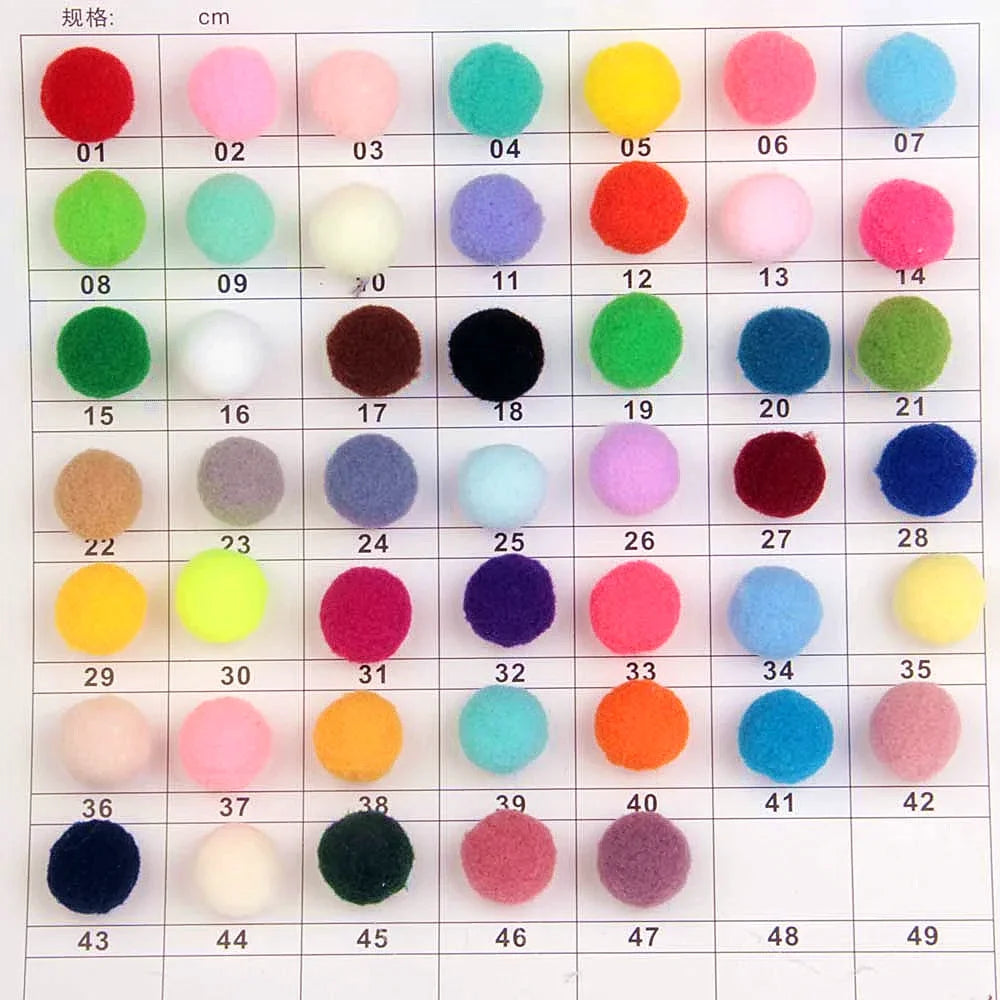 Mini Fluffy Polyester Pom Poms For Diy Crafts And Decor