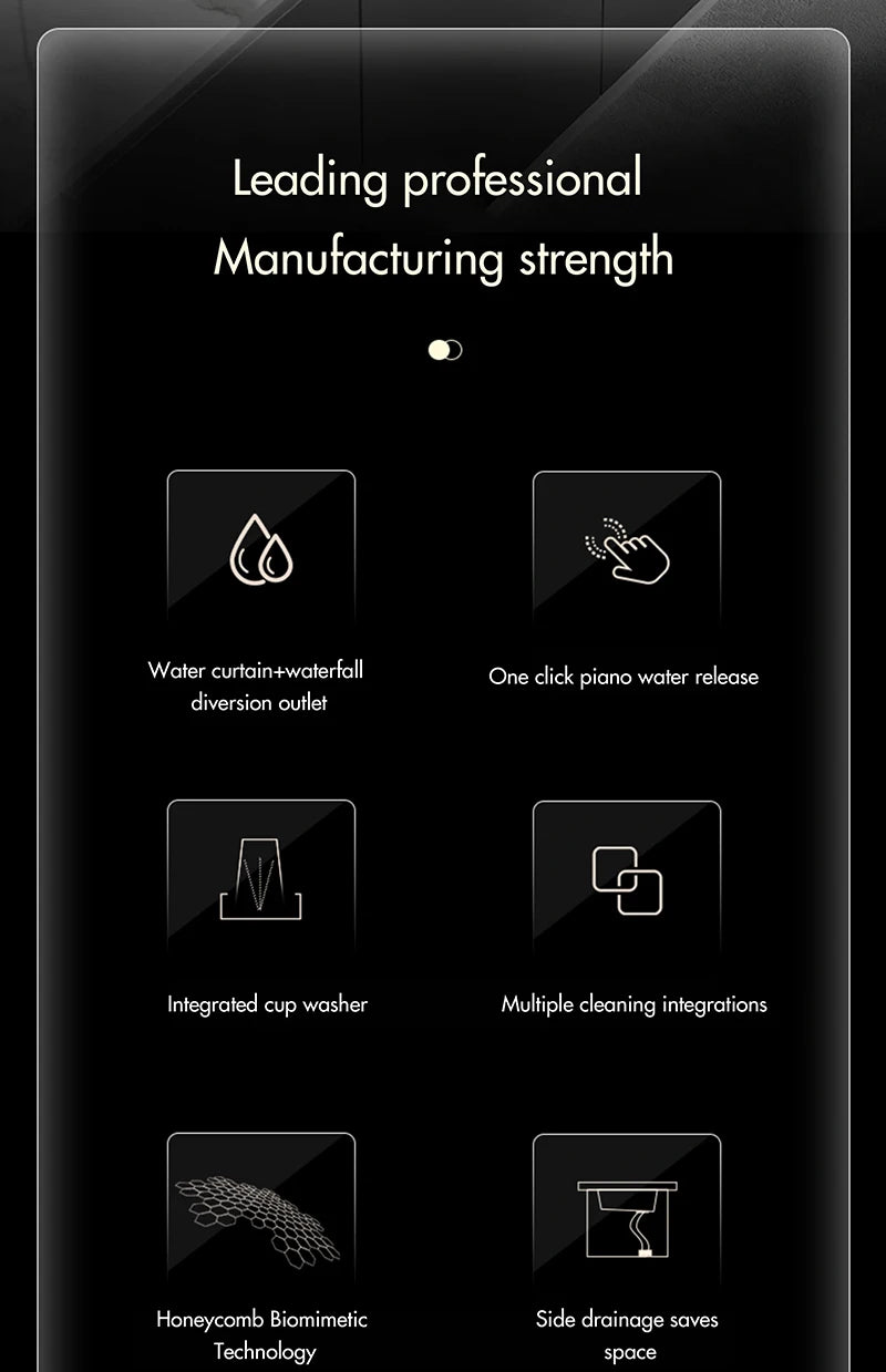 MYQualife 304 Stainless Steel Waterfall Kitchen Sink Digital Display Faucet