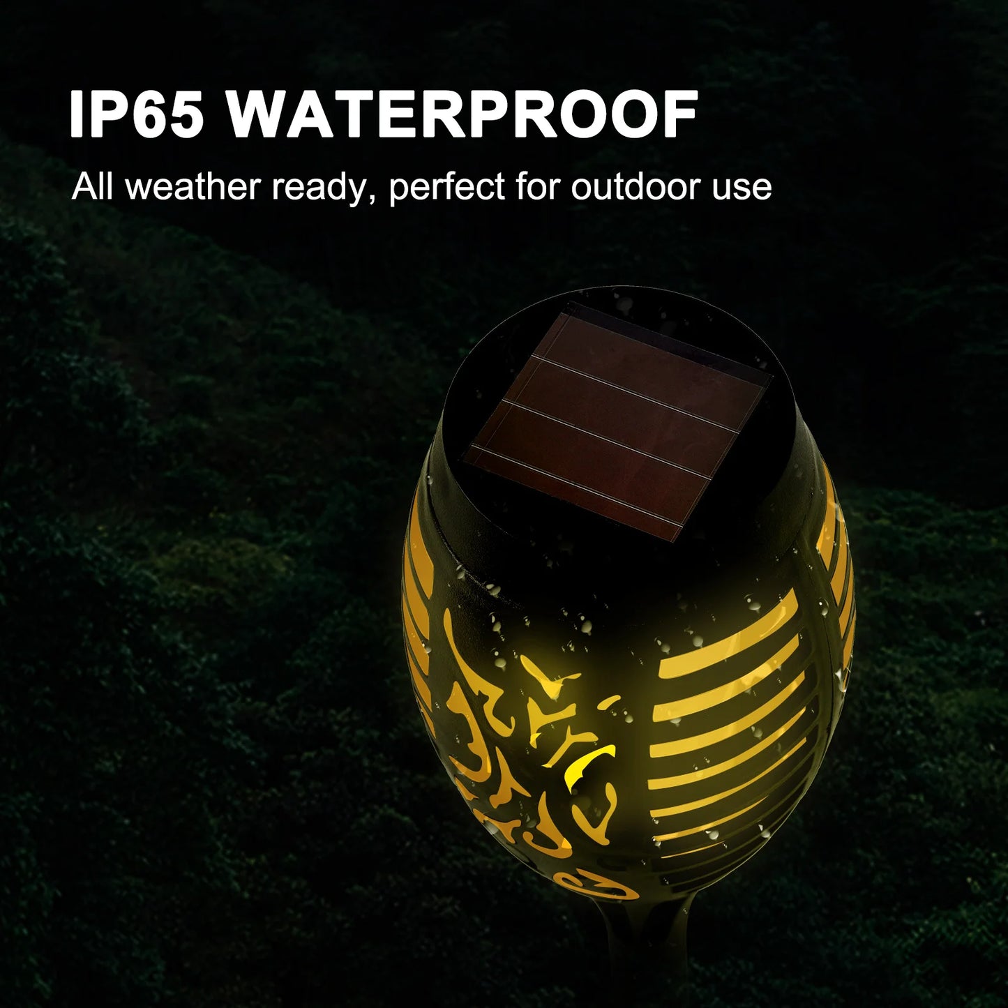 Solar Outdoor LED Torch Lights With Flickering Flame Waterproof Garden