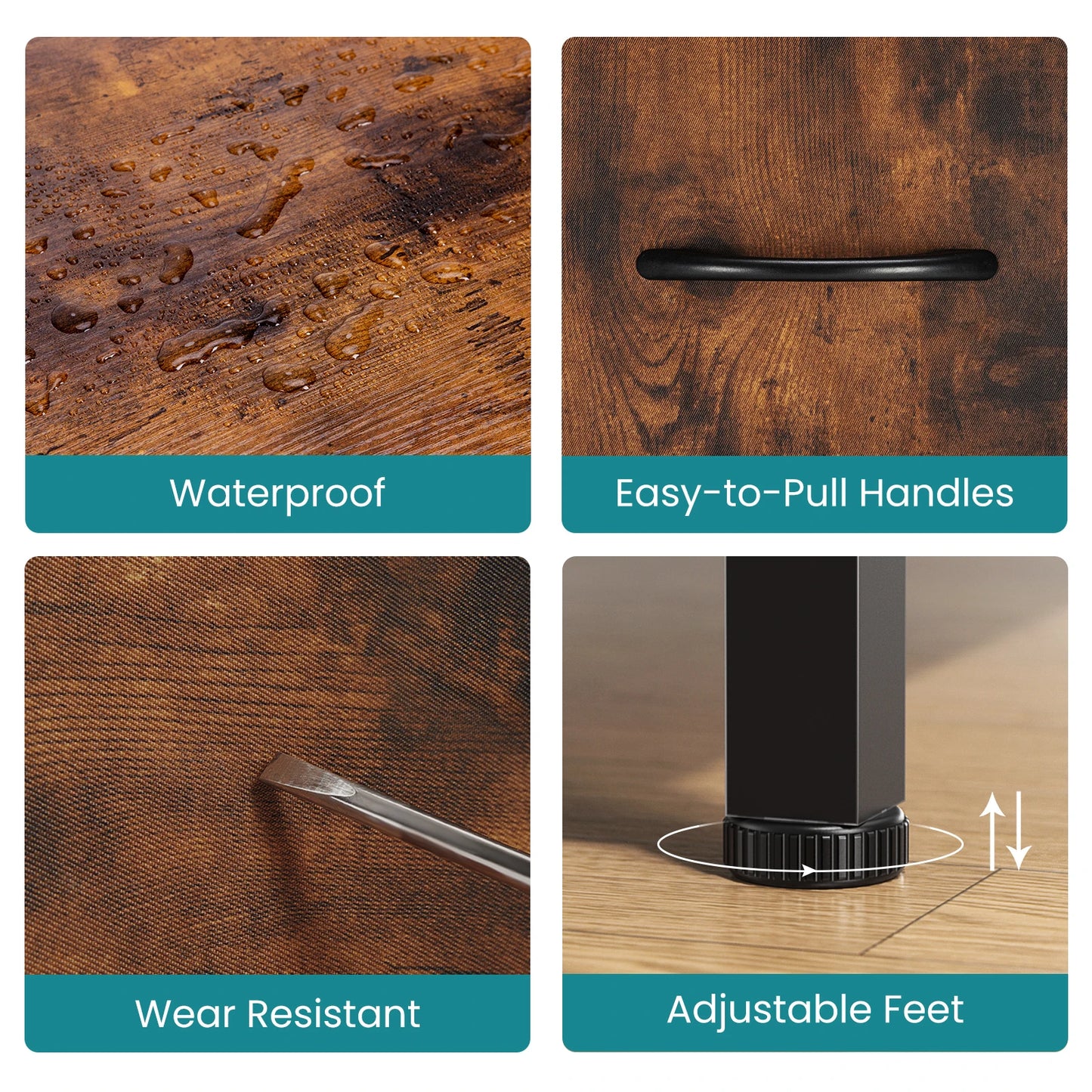 JHK Dresser With 7 Fabric Drawers Storage Closet Chest