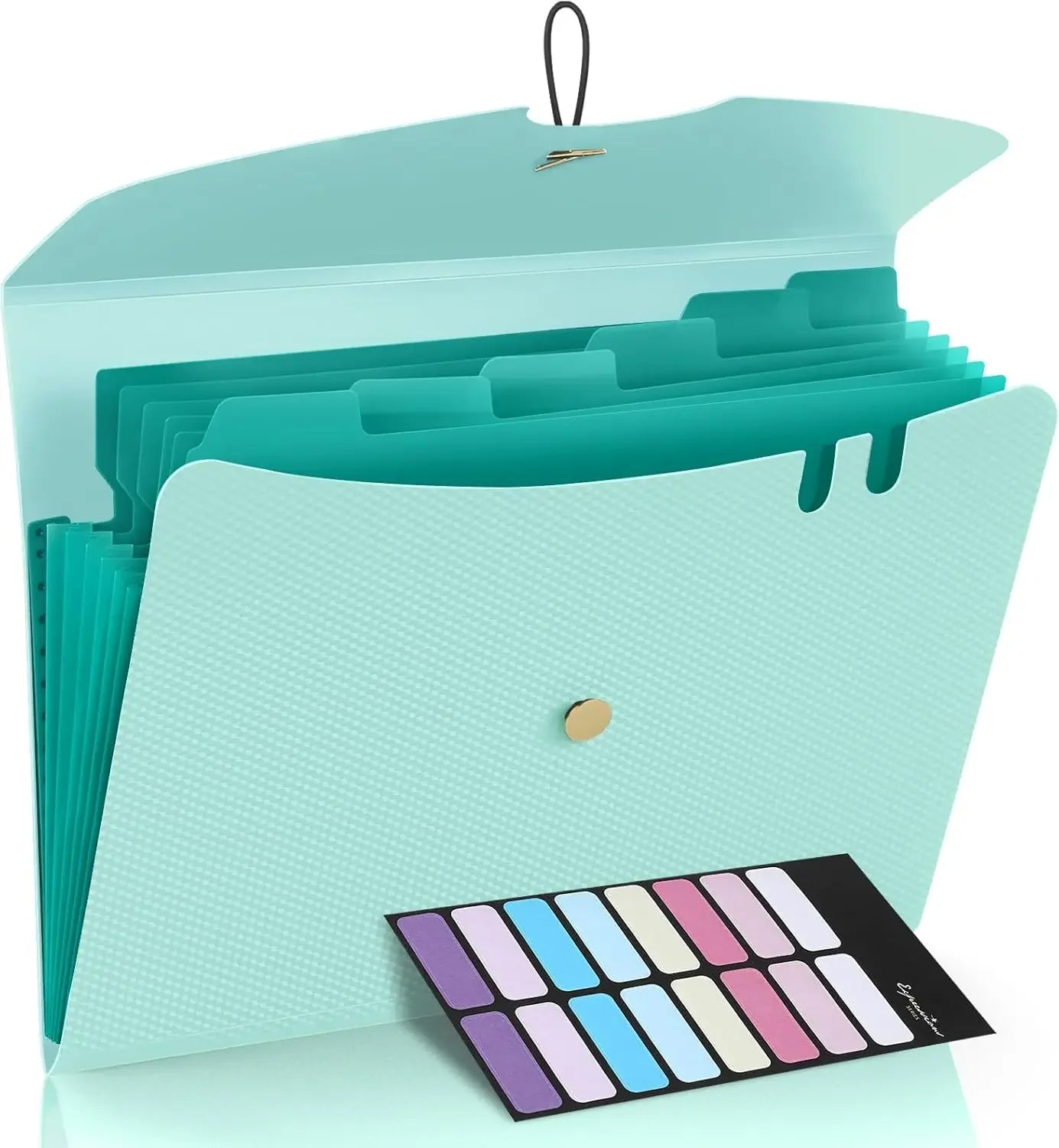 Expandable File Folder With 5 Pockets Polypropylene Organizer Office