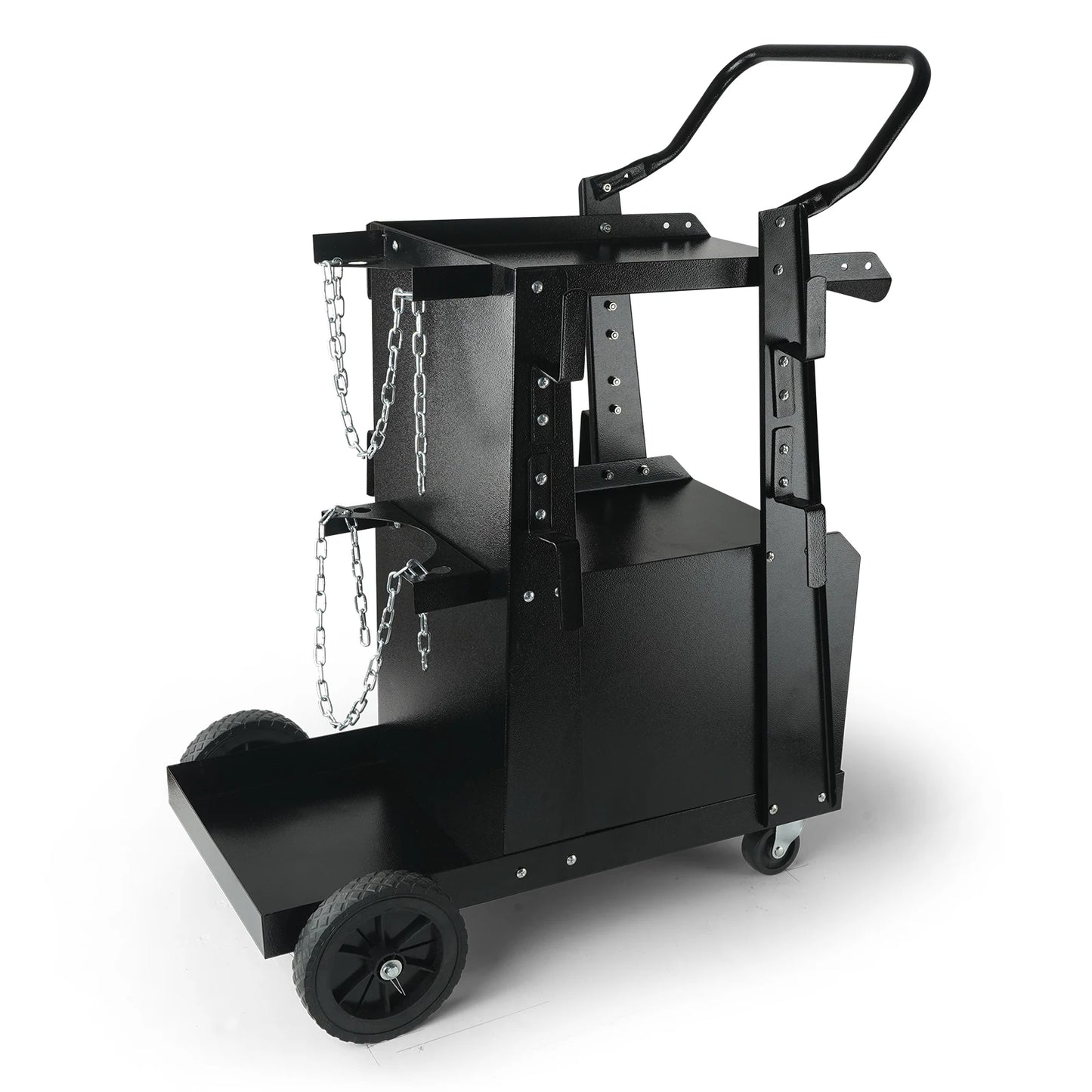 SucceBuy 2 Tier Welding Cart With 360 Degree Swivel Wheels