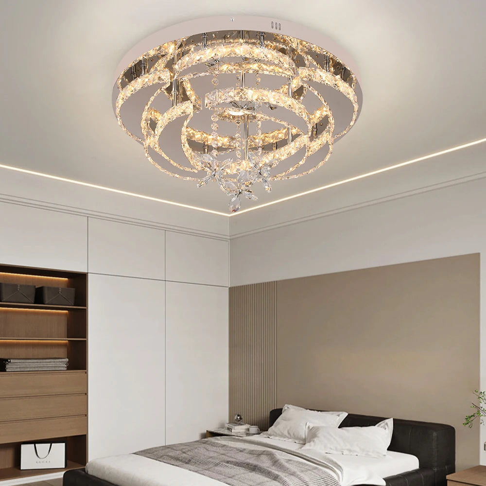 VETRULUS Luxury K9 Crystal Chandelier Modern Ceiling Pendant Light Dimmable