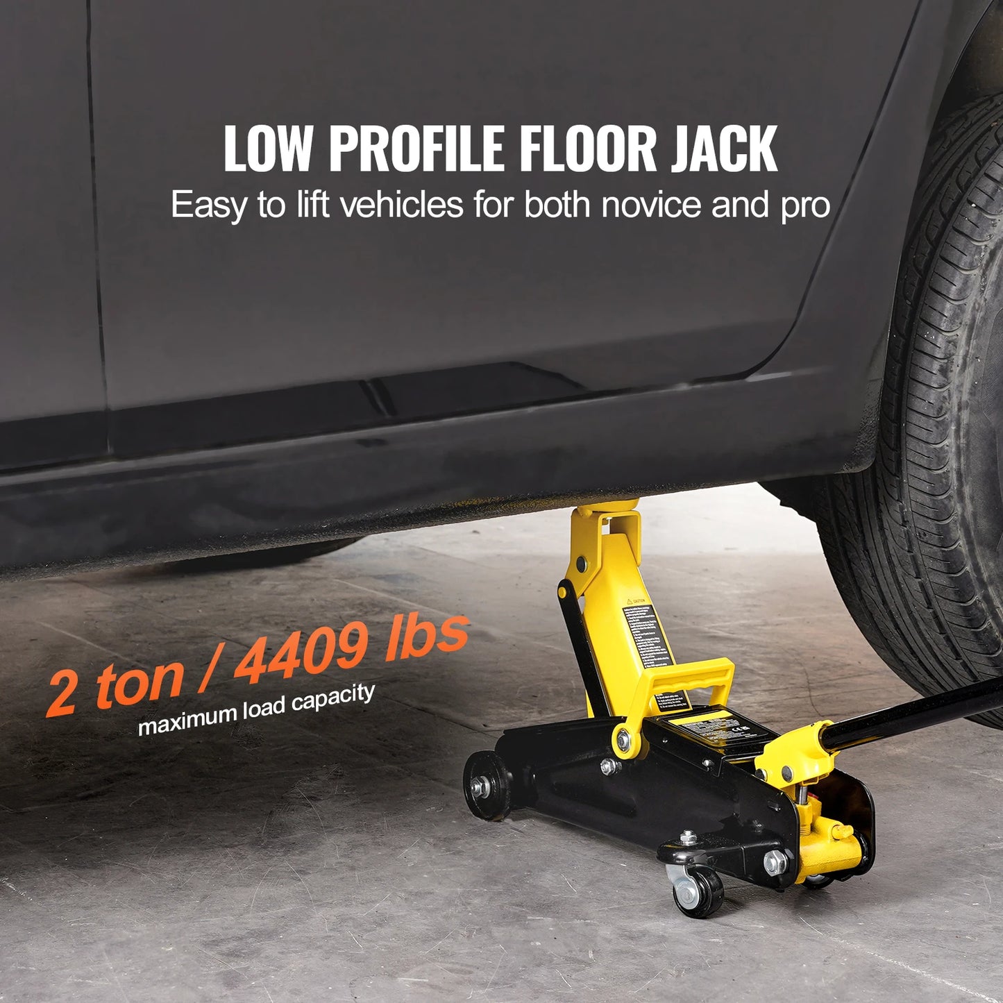SucceBuy Low Profile Floor Jack 2 Ton Hydraulic Car Jack
