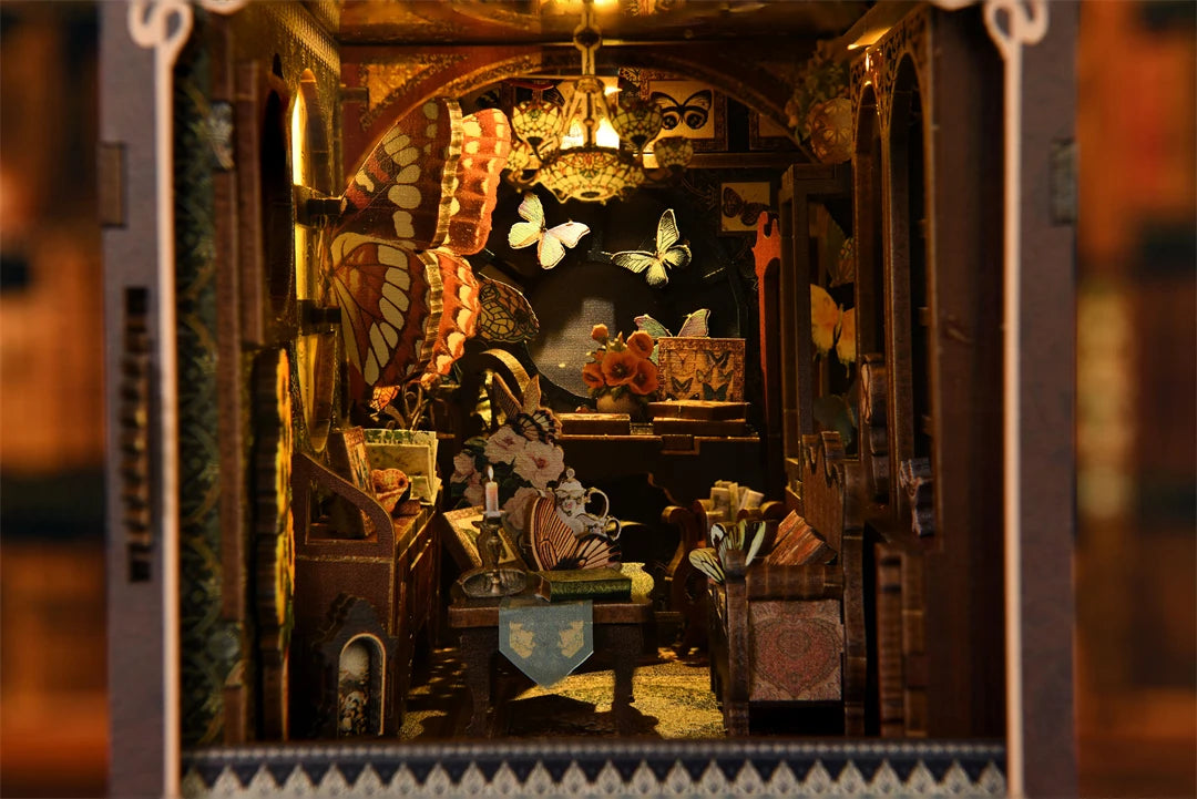 NONEHign-concerned Booknook Kit DIY Wooden Puzzle Miniature House