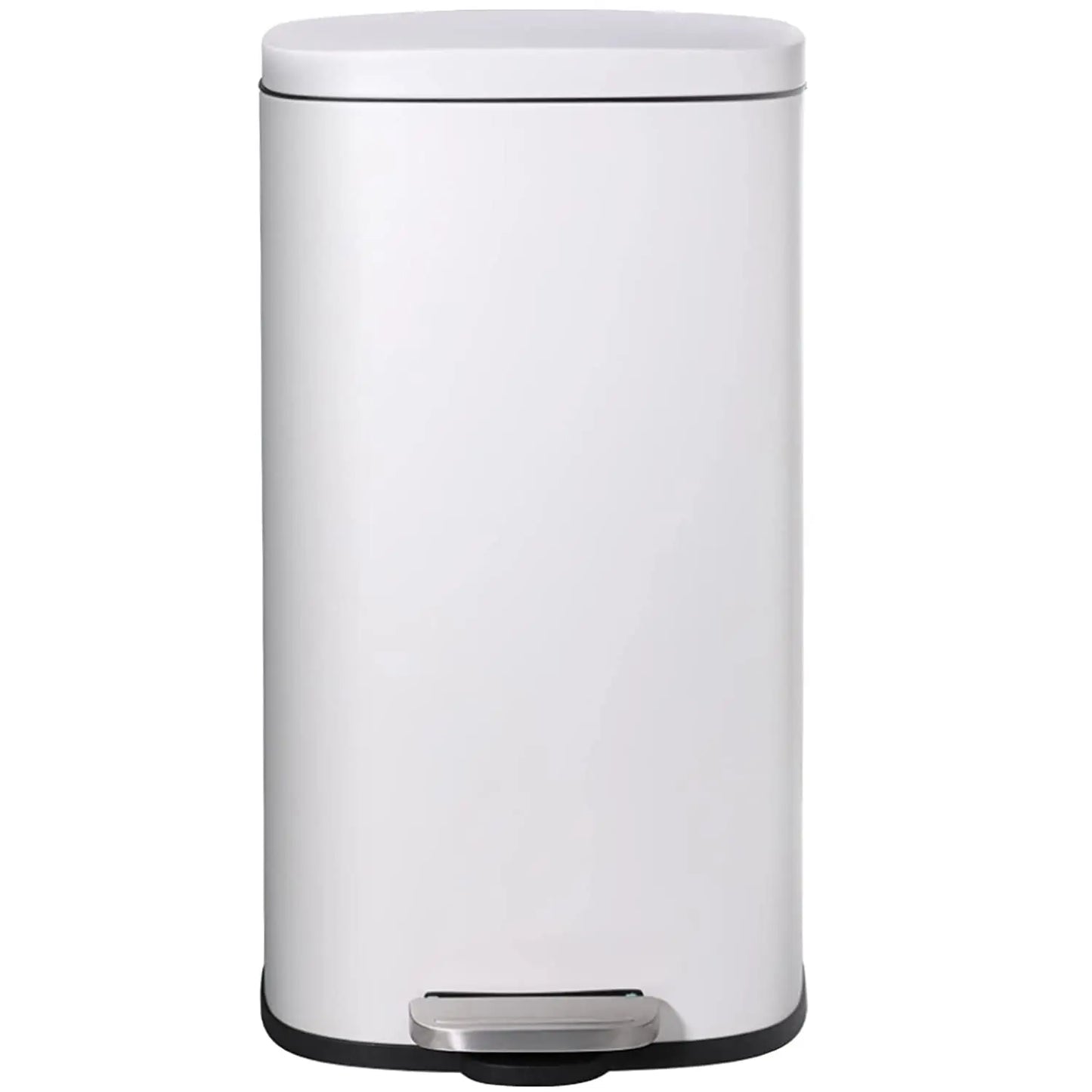 Rectangular Trash Can With Soft Close Pedal Stainless Steel