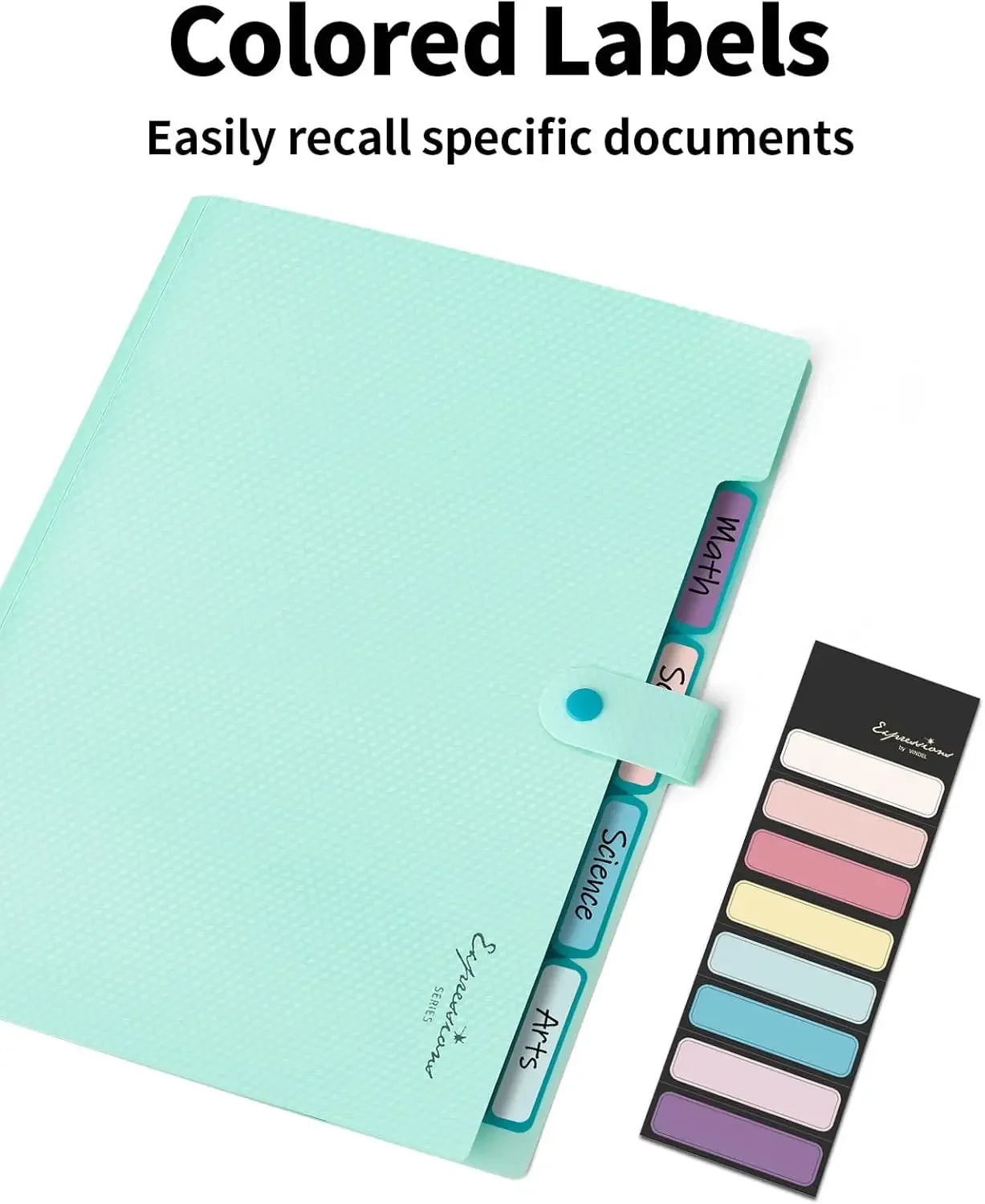 Expandable File Folder With 5 Pockets Polypropylene Organizer Office
